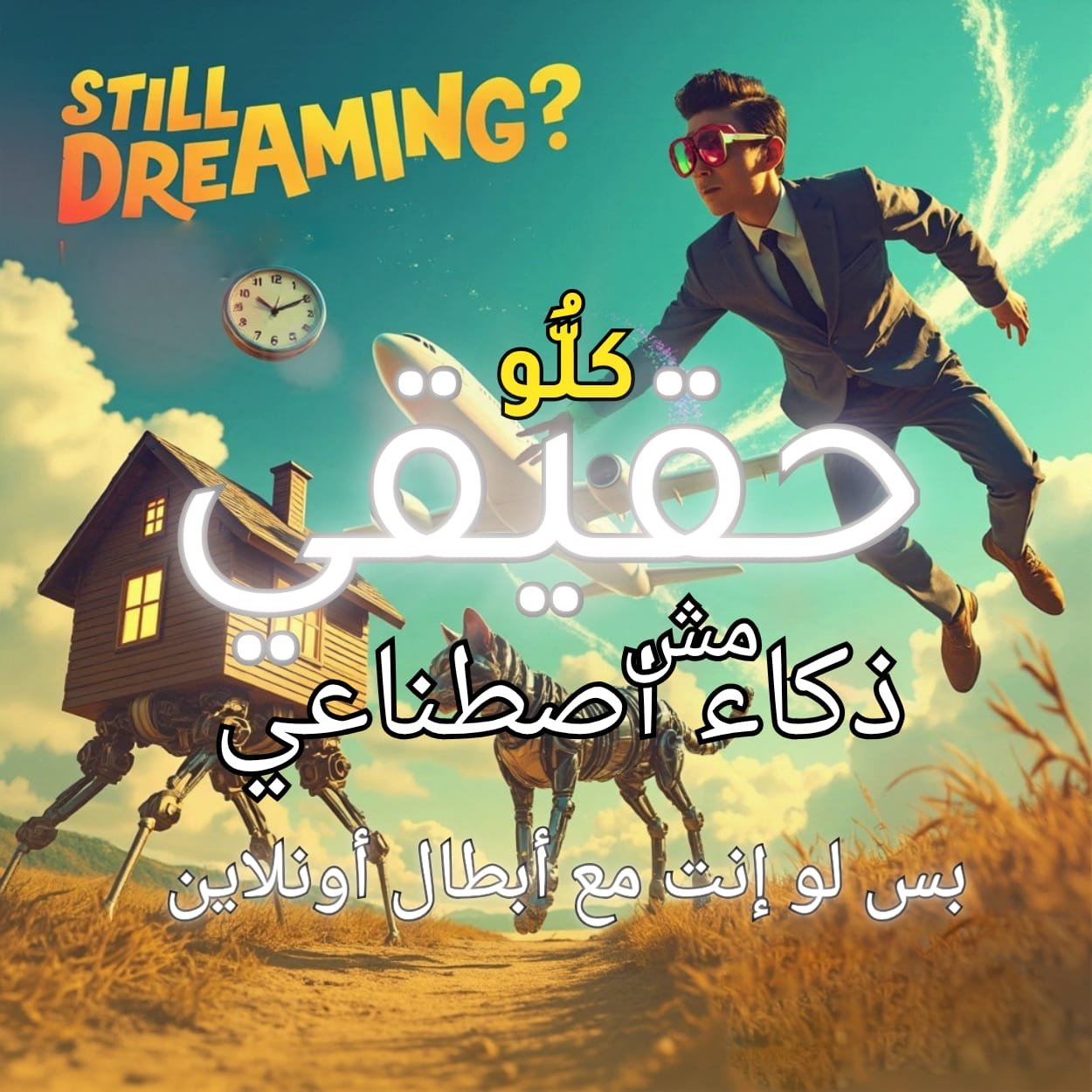 ده الشغل فعلاً؟! لما الخيال يتحول لحقيقة مع أبطال أونلاين | إعلان سينمائي بذكاء اصطناعي